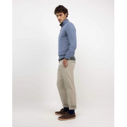 Jersey cuello cremallera celeste El Ganso hombre | Eolo Sanxenxo
