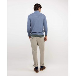 Jersey cuello cremallera celeste El Ganso hombre | Eolo Sanxenxo