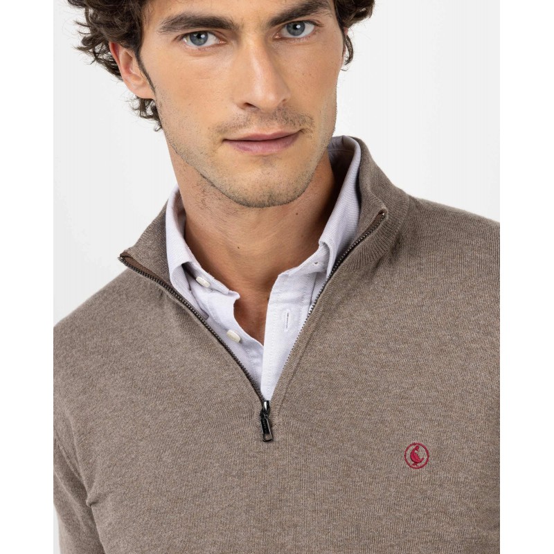 Jersey cuello cremallera topo El Ganso hombre | Eolo Sanxenxo