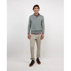 Jersey cuello cremallera verde El Ganso hombre | Eolo Sanxenxo