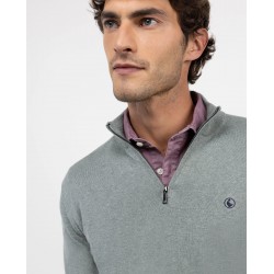 Jersey cuello cremallera verde El Ganso hombre | Eolo Sanxenxo