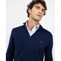 Jersey cuello cremallera azul marino El Ganso hombre | Eolo Sanxenxo