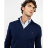Jersey cuello cremallera azul marino El Ganso hombre | Eolo Sanxenxo