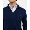 Jersey cuello cremallera azul marino El Ganso hombre | Eolo Sanxenxo