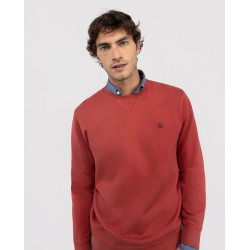 Sudadera Roja Cuello Caja El Ganso Hombre | Estilo Casual Náutico