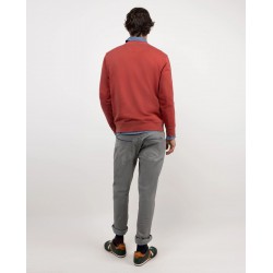 Sudadera Roja Cuello Caja El Ganso Hombre | Estilo Casual Náutico