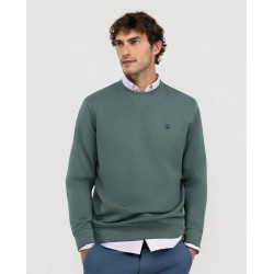 Sudadera Verde Cuello Caja El Ganso Hombre | Estilo Casual Náutico
