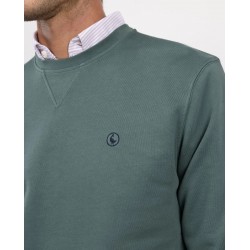 Sudadera Verde Cuello Caja El Ganso Hombre | Estilo Casual Náutico