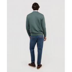 Sudadera Verde Cuello Caja El Ganso Hombre | Estilo Casual Náutico