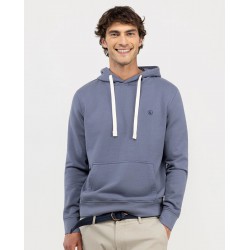 Sudadera Azul Petróleo Capucha  El Ganso Hombre | Estilo Casual Náutico