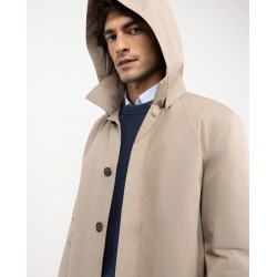Gabardina Acolchada Beige El Ganso Hombre | Impermeable y Sostenible