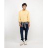 Camisa Micro Pana Amarilla El Ganso Hombre | Casual y Suave