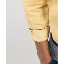 Camisa Micro Pana Amarilla El Ganso Hombre | Casual y Suave