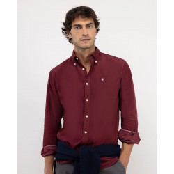 Camisa Micro Pana Granate El Ganso Hombre | Casual y Suave