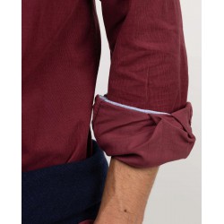 Camisa Micro Pana Granate El Ganso Hombre | Casual y Suave