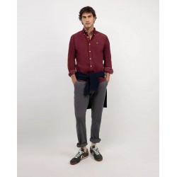 Camisa Micro Pana Granate El Ganso Hombre | Casual y Suave