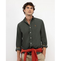 Camisa Micro Pana verde El Ganso Hombre | Casual y Suave