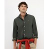 Camisa Micro Pana verde El Ganso Hombre | Casual y Suave