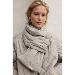 Chaqueta Ecoalf Geres reversible beige mujer con bufanda