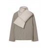 Chaqueta Ecoalf Geres reversible beige mujer con bufanda