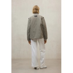 Chaqueta Ecoalf Geres reversible beige mujer con bufanda