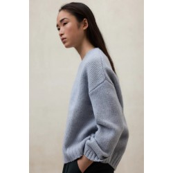 Jersey Kiwi  Celeste Oversize | Lana Reciclada y Algodón Orgánico