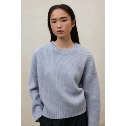 Jersey Kiwi  Celeste Oversize | Lana Reciclada y Algodón Orgánico