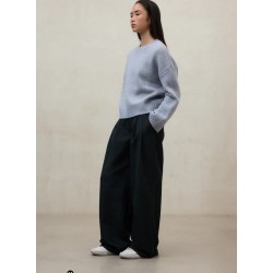 Jersey Kiwi  Celeste Oversize | Lana Reciclada y Algodón Orgánico