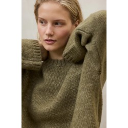 Jersey Kiwi  verde Oversize | Lana Reciclada y Algodón Orgánico