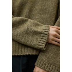 Jersey Kiwi  verde Oversize | Lana Reciclada y Algodón Orgánico