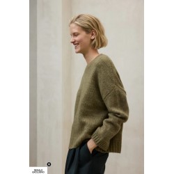 Jersey Kiwi  verde Oversize | Lana Reciclada y Algodón Orgánico