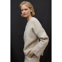 Jersey Kiwi beis Oversize | Lana Reciclada y Algodón Orgánico