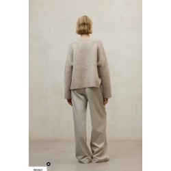 Jersey Kiwi beis Oversize | Lana Reciclada y Algodón Orgánico