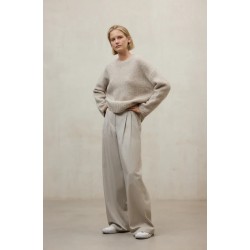 Jersey Kiwi beis Oversize | Lana Reciclada y Algodón Orgánico