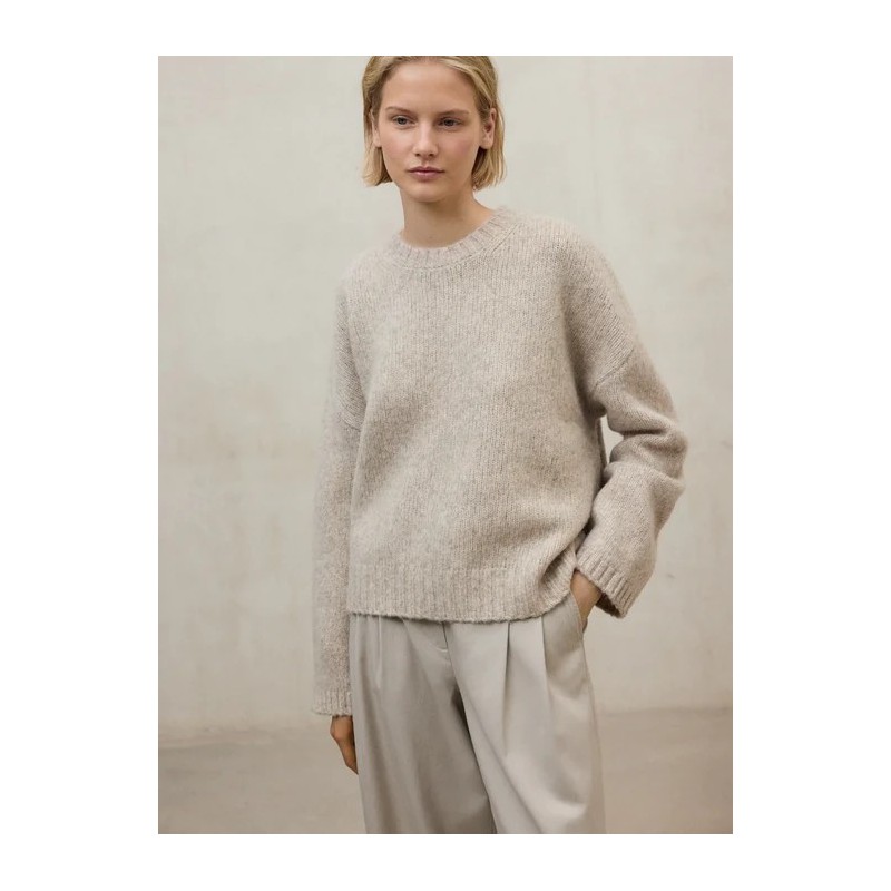 Jersey Kiwi beis Oversize | Lana Reciclada y Algodón Orgánico