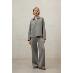 Sudadera Granadella beige oat oversize | Reciclada y sostenible