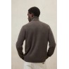Jersey Brun topo 100% lana reciclada cuello alto
