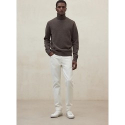 Jersey Brun topo 100% lana reciclada cuello alto