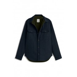 Sobrecamisa Julio azul marino algodón orgánico y viscosa LENZING™ ECOVERO™