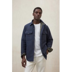 Sobrecamisa Julio azul marino algodón orgánico y viscosa LENZING™ ECOVERO™