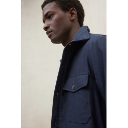 Sobrecamisa Julio azul marino algodón orgánico y viscosa LENZING™ ECOVERO™