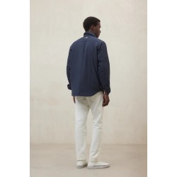 Sobrecamisa Julio azul marino algodón orgánico y viscosa LENZING™ ECOVERO™