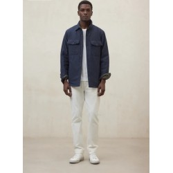 Sobrecamisa Julio azul marino algodón orgánico y viscosa LENZING™ ECOVERO™