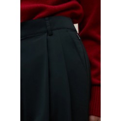 Pantalón Miel negro cintura alta 100% poliéster reciclado