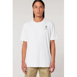 Camiseta blanca orgánica pato marinero unisex | Eolo Sanxenxo