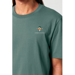 Camiseta verde algodón orgánico pato mareado Blue Blue Chihuahua