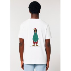 Camiseta blanca BLUEBLUE CHIHUAHUA unisex con estampado perro urbano