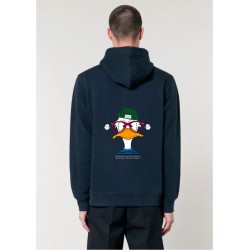 Sudadera capucha azul marino pato mareado hombre | Blue Blue Chihuahua