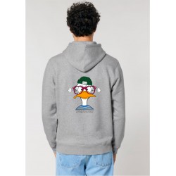 Sudadera capucha gris pato Blue Blue Chihuahua unisex
