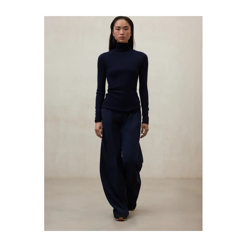 Pantalón Miel marino sostenible de cintura alta | Moda responsable